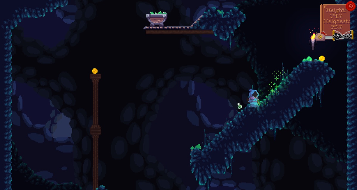 Greed's Folly platforming section with library obstacles